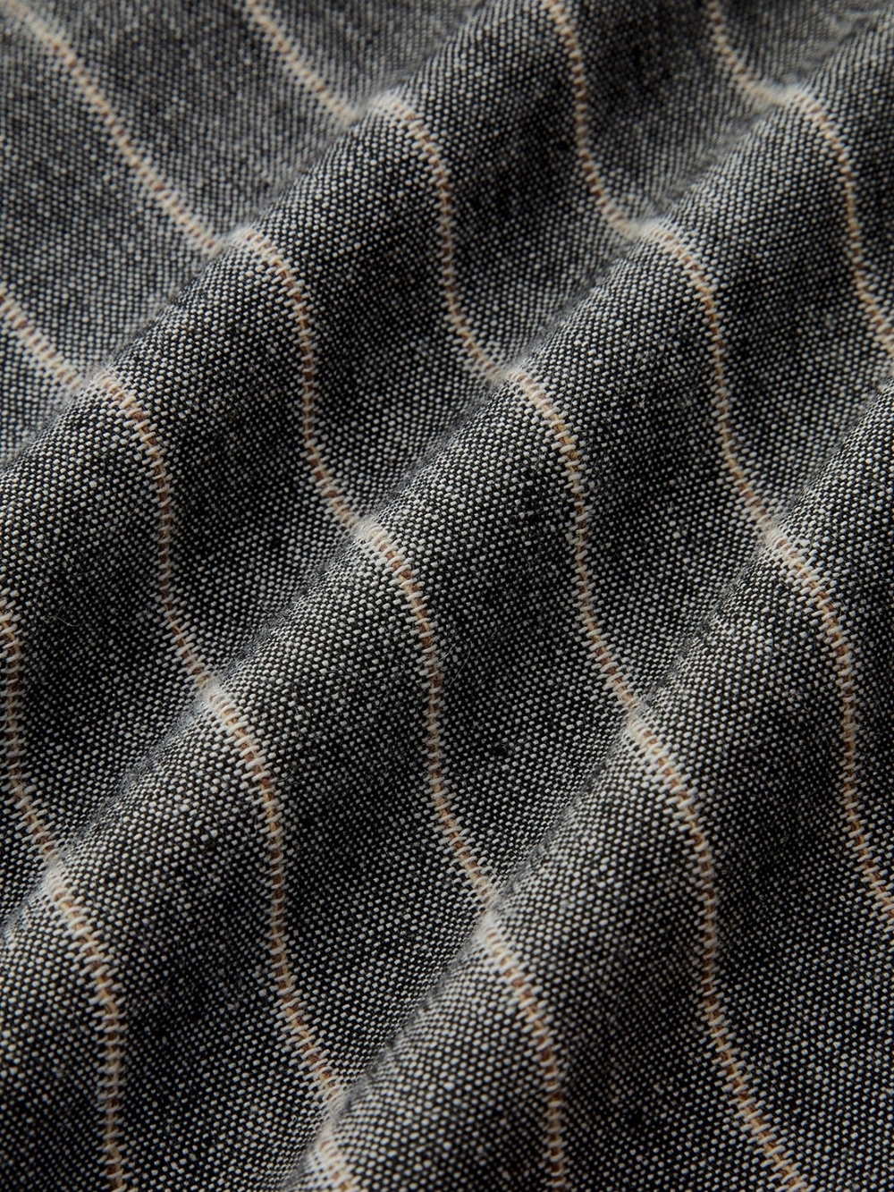 Commense Gray Pinstripe Wide-Leg Trousers with Gold Buttons - Picture 4 of 6